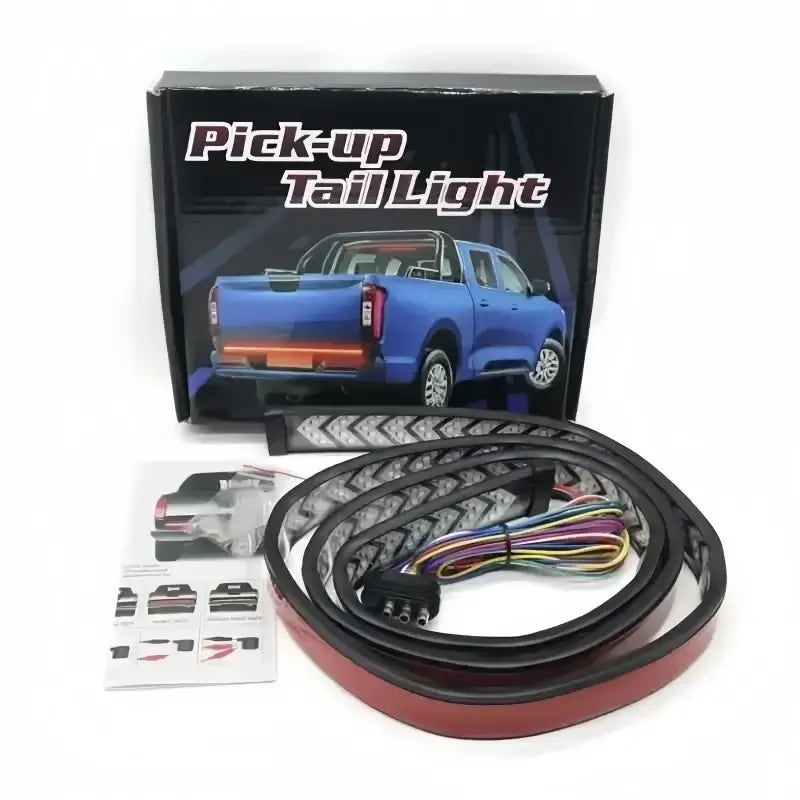 Arrow LED Tailgate Light Strip – Sequential Flow, 12V-24V, Fits Most Pickup Trucks