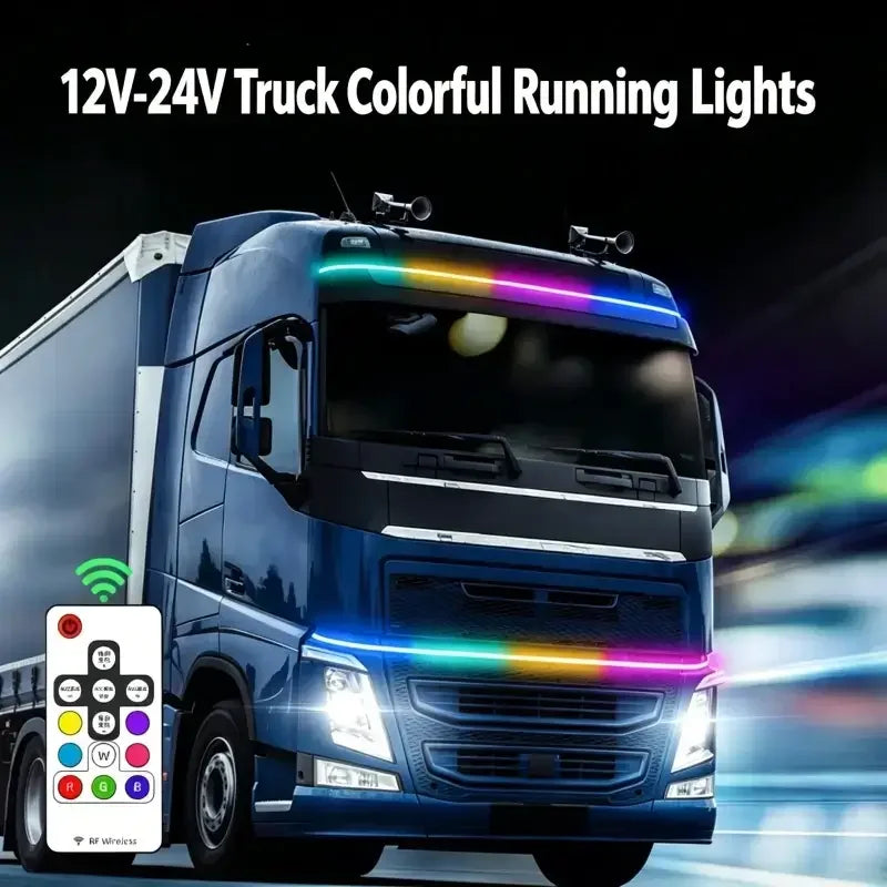 LED Color-Changing Car Light Strip – Auto Cycle & Remote Control, Universal Fit