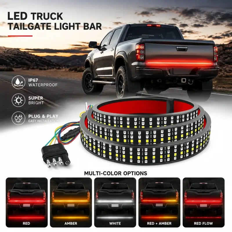 Truck tailgate light bar