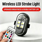 Wireless LED Strobe Light – 8 Colors, 10 Modes, IP65 Waterproof, Fits Cars, Drones & Bikes
