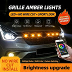 LED Amber Grille Lights – App Control, 12V/24V, Fits F150 F250 F350 & Most Trucks