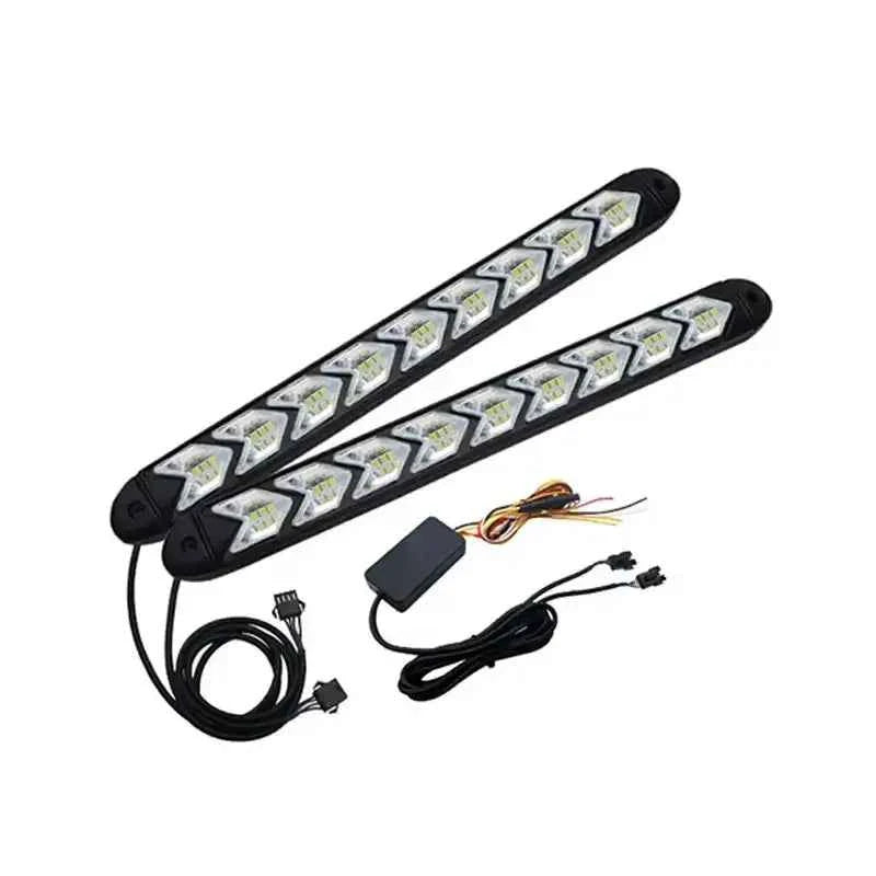 Enhance Your Ride with LED Daytime Running Lights – Dual Color, Universal Fit