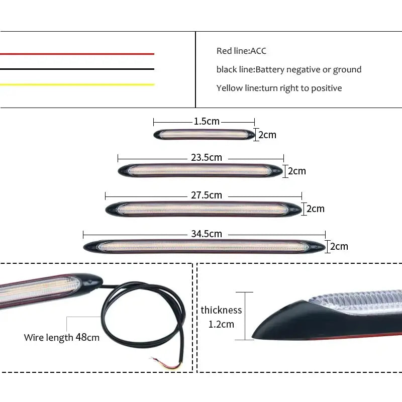 Car daytime running light strip