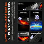 Solar Powered Devil Eyes Car LED Warning Light