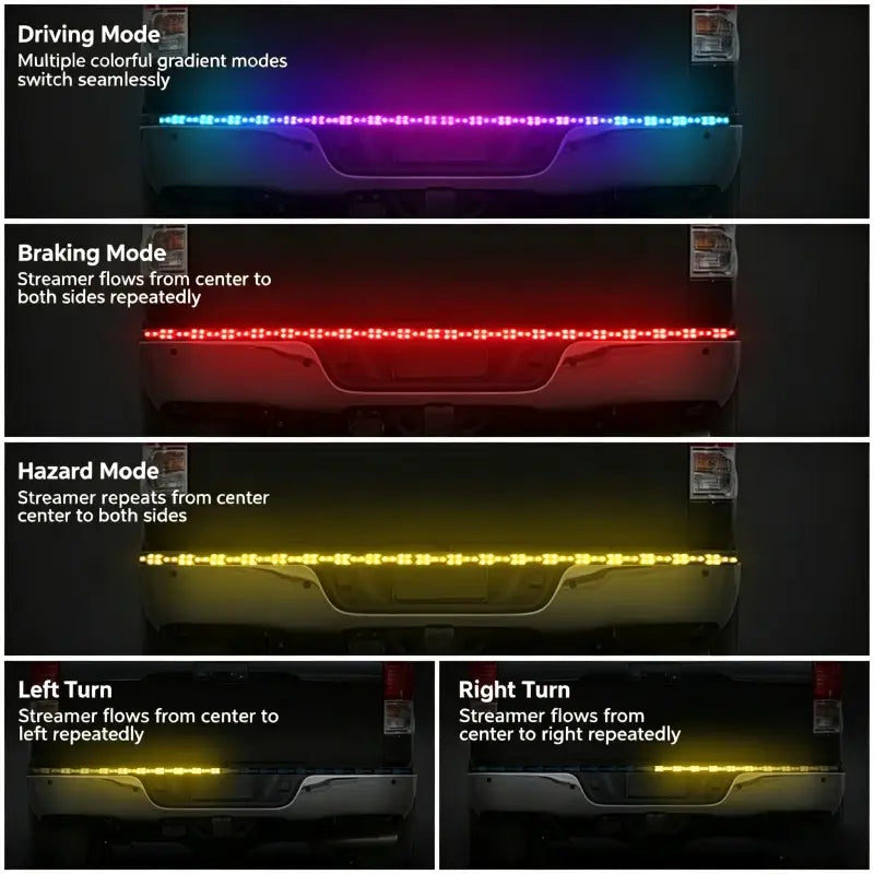 Colored tailgate lights