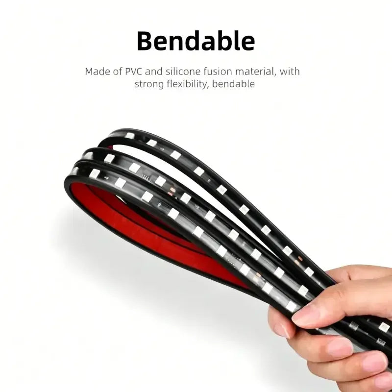 LED Color-Changing Car Light Strip – Auto Cycle & Remote Control, Universal Fit