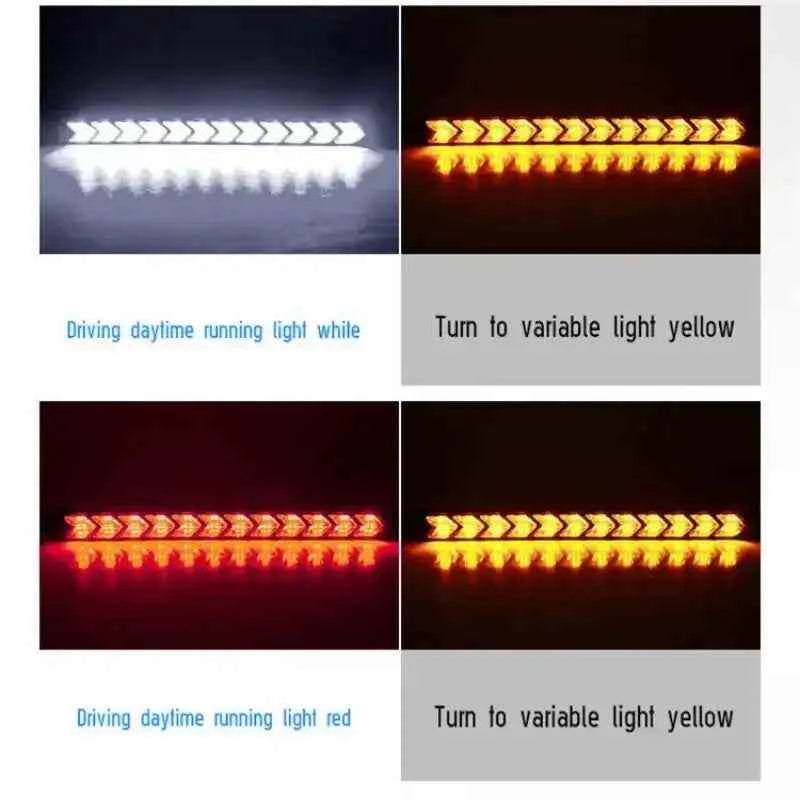 Enhance Your Ride with LED Daytime Running Lights – Dual Color, Universal Fit