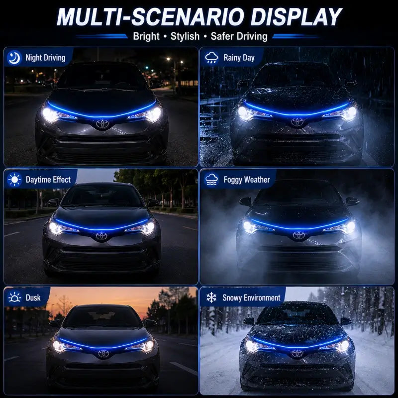Car hood lights