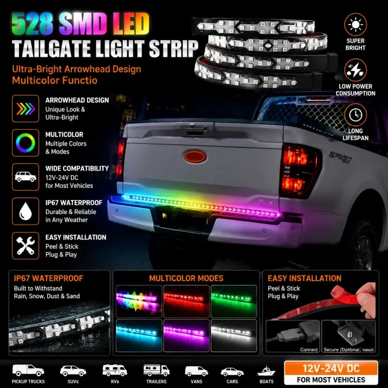 LED color tailgate light