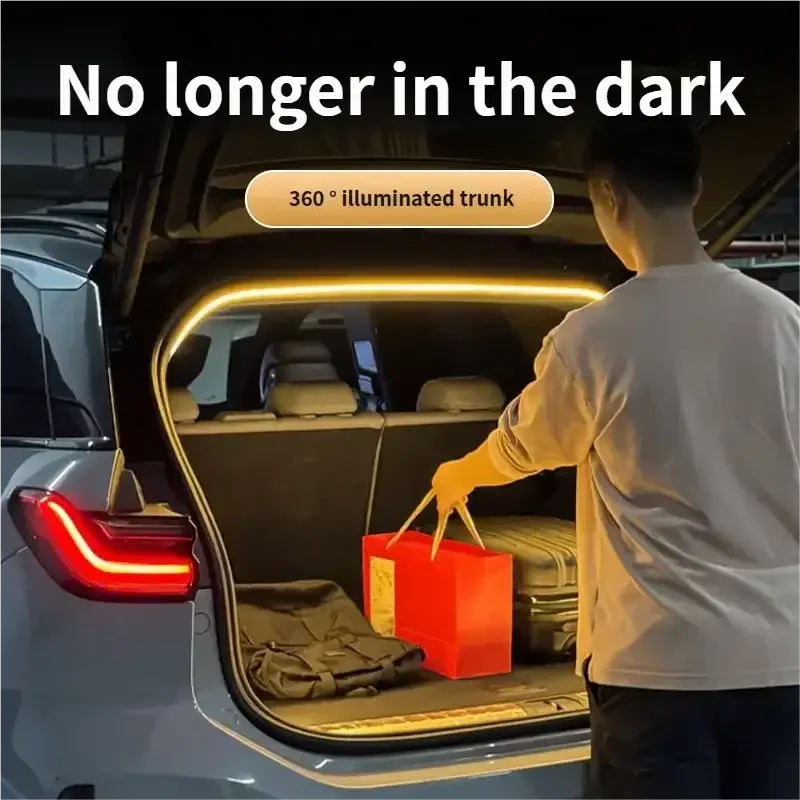 LED Trunk Light Strip with Magnetic Sensor – Auto On/Off, Plug & Play, Universal Fit