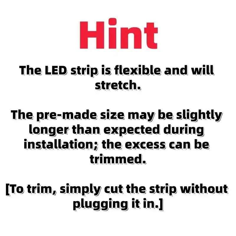 LED Trunk Light Strip with Magnetic Sensor – Auto On/Off, Plug & Play, Universal Fit
