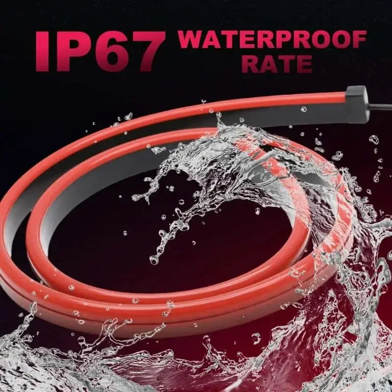 IP67 waterproof LED light strip for car interior decoration, durable and splash-resistant