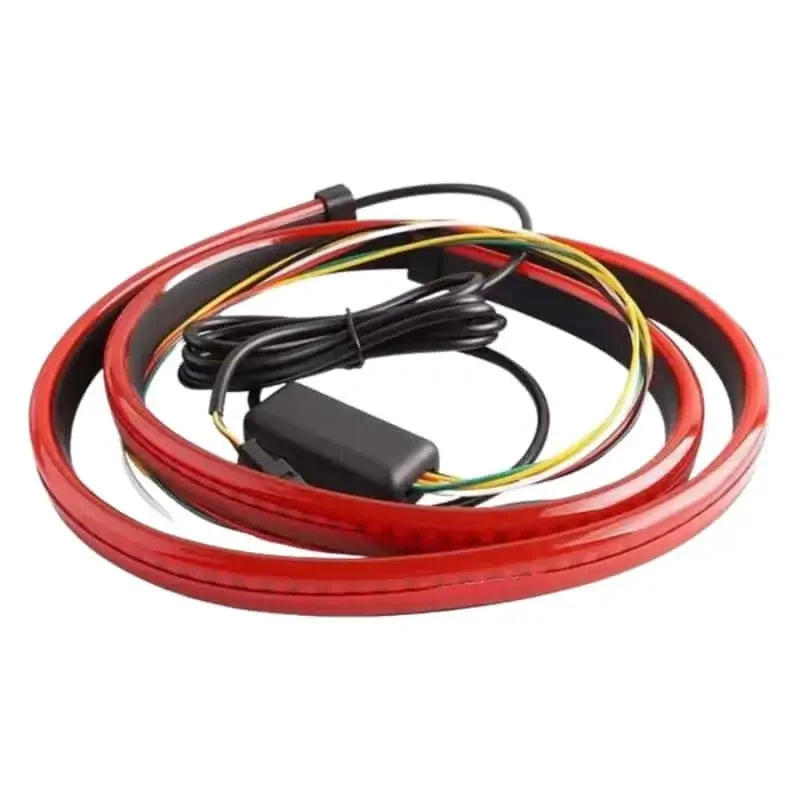 Red flexible LED strip light with controller for car interior decoration lighting