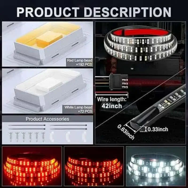 Truck tailgate light bar