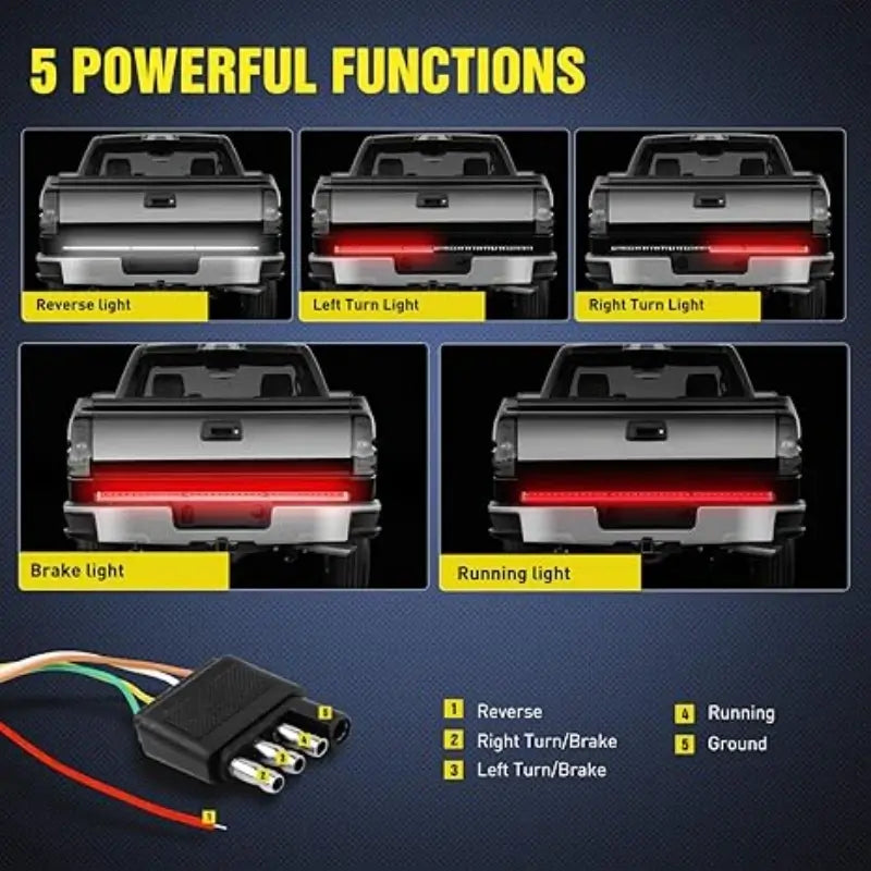 LED tailgate light strip