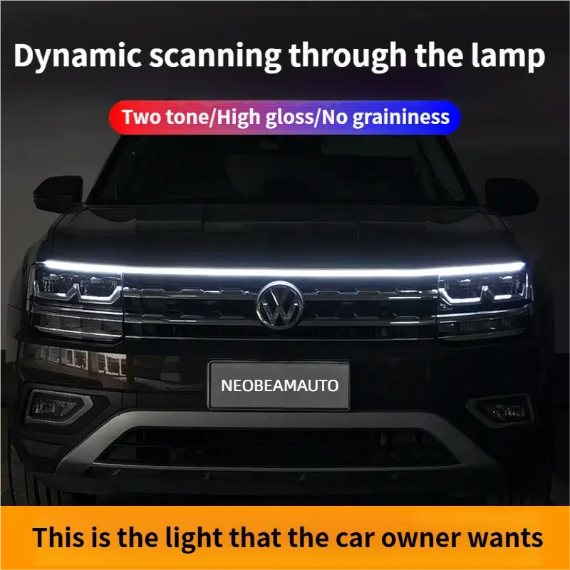 Car hood light, dual-color, dynamic