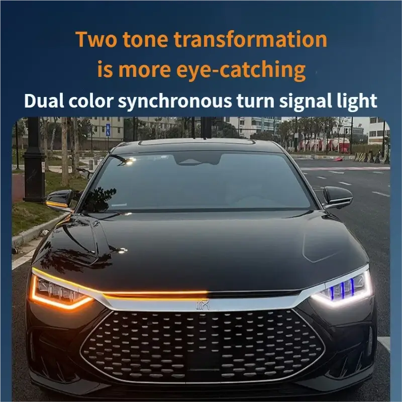 Car hood light, dual-color, dynamic