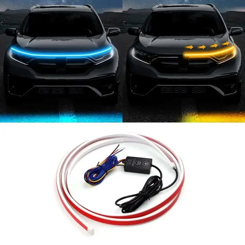 Car hood light, dual-color, dynamic