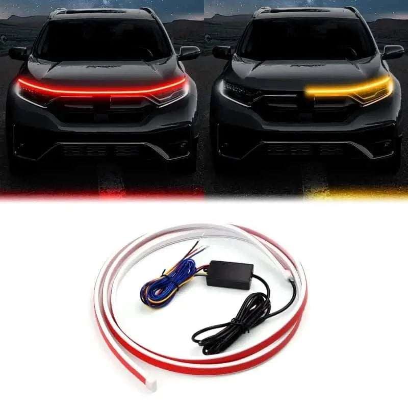 Car hood light, dual-color, dynamic