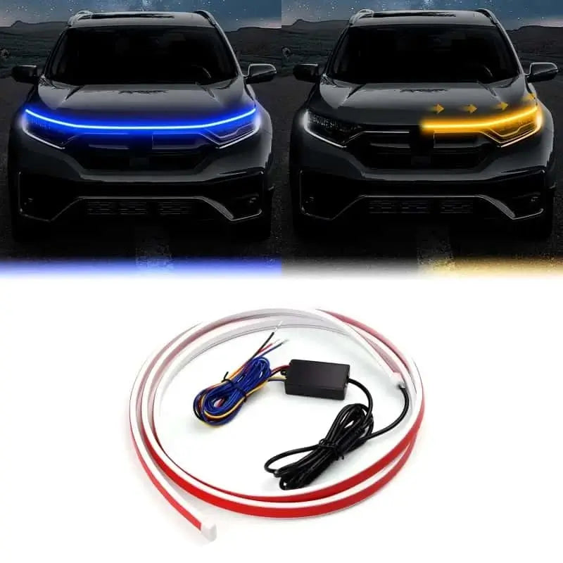 Car hood light, dual-color, dynamic