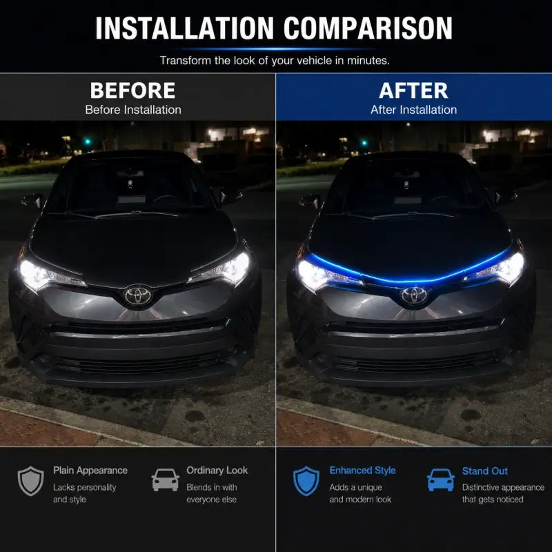 Car hood lights